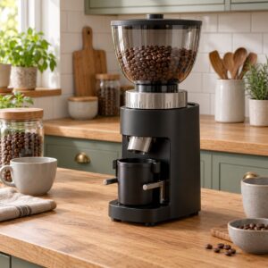 Elektrische Kaffeemühle mit Kegelmahlwerk, Mattschwarz