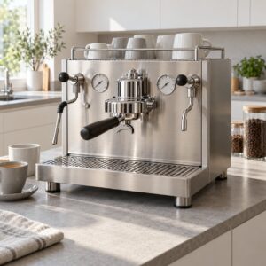 Siebträger-Espressomaschine Dualboiler, Edelstahl